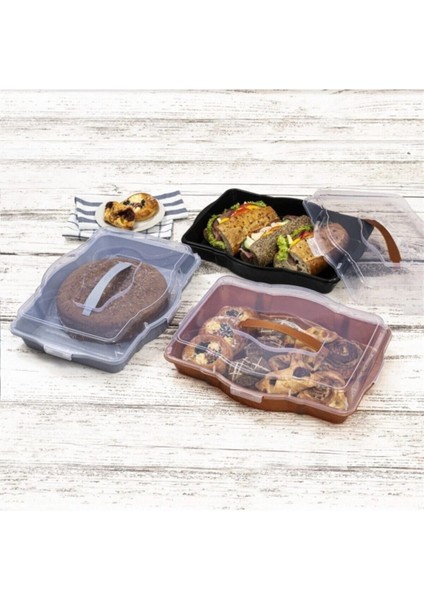 Mor Renkli, Kek ve Borcam Taşıma Kabı, Şık ve Kullanışlı Tasarım. fiyatları