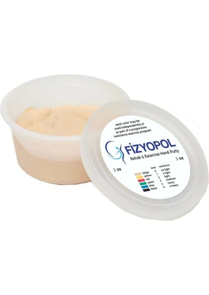 Fizik Tedavi Egzersiz Hamuru, Hafif Direnç, 3 Oz, Ten Rengi, 85 gr