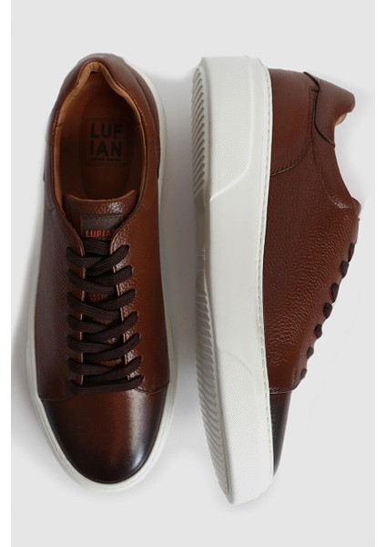 Tommy Erkek Deri Sneaker Ayakkabı Taba indirimleri