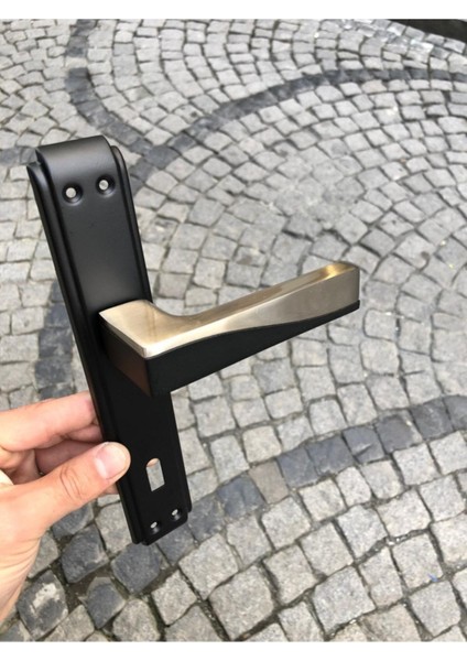 Şık Siyah Aynalı Kapı Kolu, Modern ve Şık Tasarım, Dayanıklı ve Zarif Parça