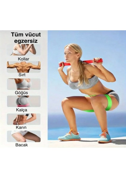 Mavi 5'li Direnç Lastiği Seti, Pilates, Yoga ve Egzersiz Için Uygun fırsatları