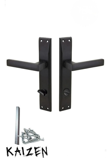 Siyah Aynalı Kapı Kolu Lama, Wc ve Banyo Için Sol Yön, Dayanıklı ve Şık Tasarım fiyatları