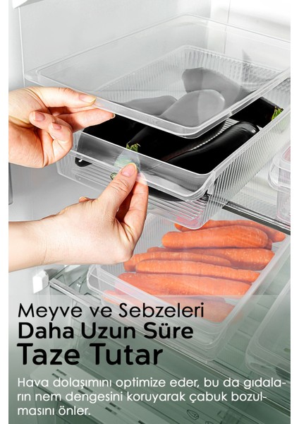 2 Adet Beyaz Kapaklı Saklama Kabı, 4 Litre, Organizer, Düzenleyici, Meyve ve Sebze Kutusu modelleri