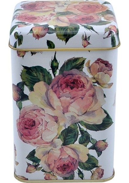 Pembe Rose Desenli Kare Metal Saklama Kabı 11X11 Cm, Şık ve Fonksiyonel Tasarım fiyatları