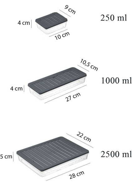 9 Parça Gri Saklama Kabı Seti, Taze Gıda ve Kahvaltı Için Perfect! indirimleri
