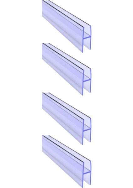 8X10 mm H Cam Balkon Şeffaf Fitil, 4 Adet, 200 Cm, Dayanıklı ve Şeffaf, Kolay Montaj