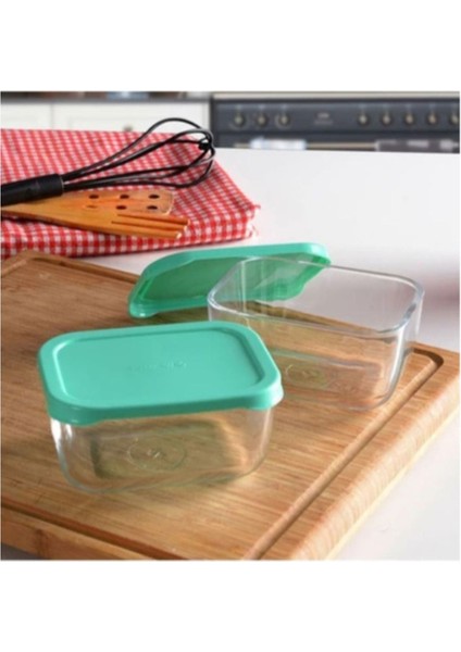 Yeşil 2'li Snow Box Saklama Kabı, 420 Cc, Pratik ve Şık Depolama Çözümü