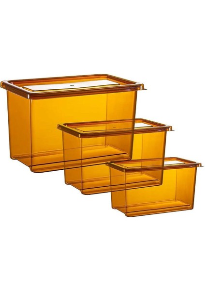 Bronz Renkli Dikdörtgen Saklama Kabı Seti, 3'lü, Şık ve Dayanıklı Tasarım fiyatları