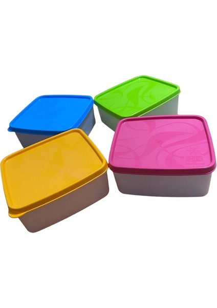 4'lü Çok Renkli Derin Dondurucu Saklama Kabı, 650 Ml, Nofrost Özellikli modelleri