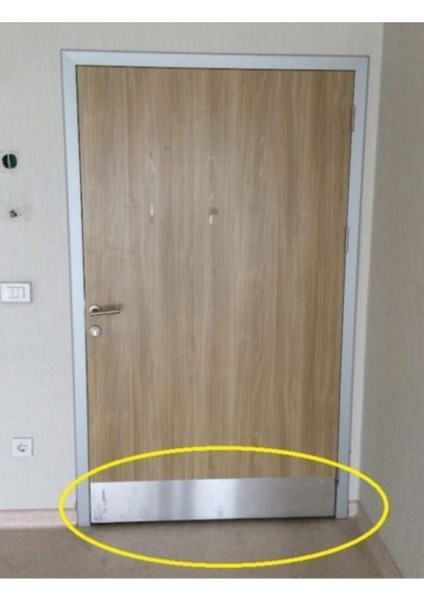 Krom Kapı Altı Koruma, 8X80 Cm, 2'li Set, Dayanıklı ve Şık Tasarım