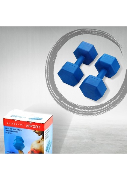 Mavi Renkli Iç Demir Tozlu Dambıl Ağırlık Seti, Sağlam ve Şık Tasarım
