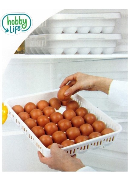 Beyaz Kapaklı 30'lu Yumurta Saklama Kabı, Güzel ve Pratik Organizer