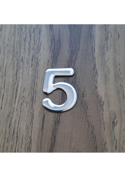 4.2 cm Metal Krom Kendinden Yapışkanlı Kapı Numarası NO54.2 cm Metal Krom Kapı Numarası