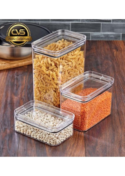 3 Parça Saklama Kabı Seti, Turuncu, Dayanıklı ve Şık Tasarım