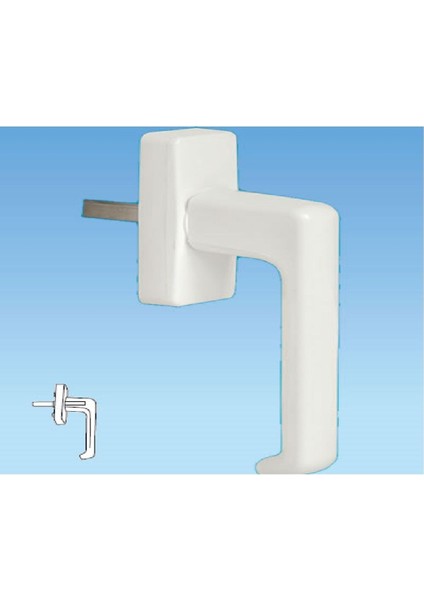 Beyaz Pvc Pencere ve Kapı Kolu, Tekli, Şık ve Dayanıklı, 1 Adet
