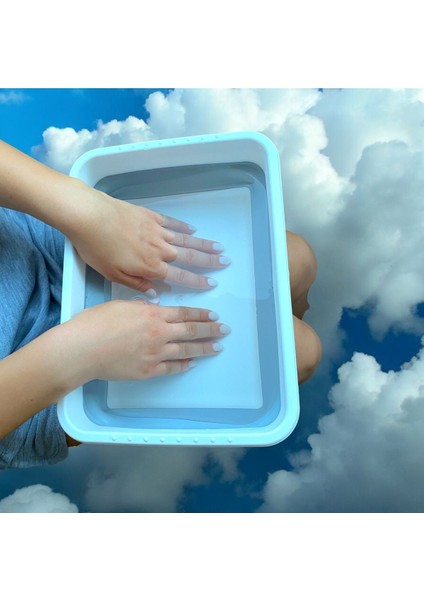 Katlanabilir Badya Leğeni, 4l, Beyaz/gri, Pratik ve Şık Tasarım