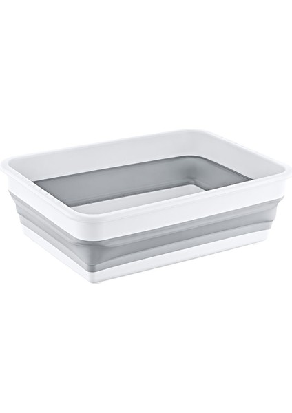 Katlanabilir Badya Leğeni, 4l, Beyaz/gri, Pratik ve Şık Tasarım modelleri