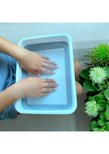 Katlanabilir Badya Leğeni, 4l, Beyaz/gri, Pratik ve Şık Tasarım indirimleri