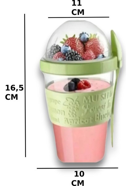 2 Adet Renkli Kapaklı Çatal Kaşıklı Saklama Kabı, 600 ml