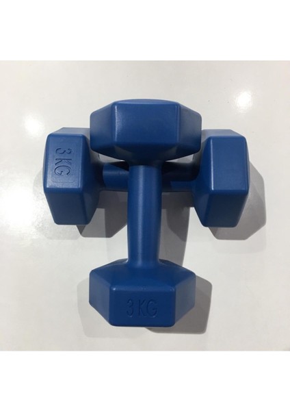 2x3 kg Mavi Dambıl Ağırlık Seti, Sağlıklı ve Dinamik Egzersiz Için Ideal