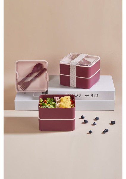 Mor Renkli Pratik ve Şık Saklama Kabı, Sağlıklı ve Kullanışlı Yemek Saklama Çözümü