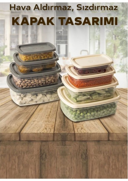 Bej Çok Amaçlı Saklama Kabı Seti, Pratik ve Şık Depolama Çözümü fiyatları