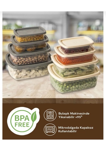 Bej Çok Amaçlı Saklama Kabı Seti, Pratik ve Şık Depolama Çözümü modelleri