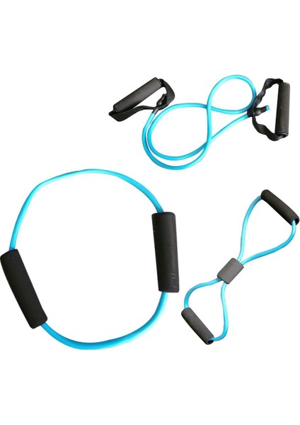 Mavi Direnç Lastikleri Seti, 3 Parça, Sağlam ve Esnek Egzersiz Aleti