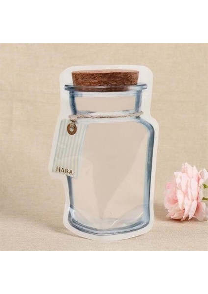 Kavanoz Görünümlü Pratik Kilitli Poşet Seti, 4 Adet, Kırmızı