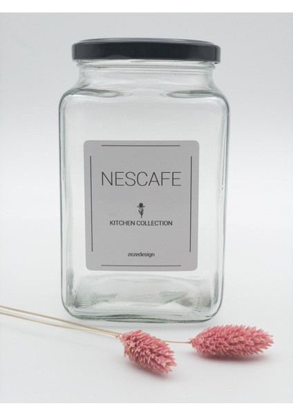 Kare Cam Saklama Kabı, Siyah Metal Kapak, 1000ML, Şık ve Pratik Mutfağınız Için fiyatları