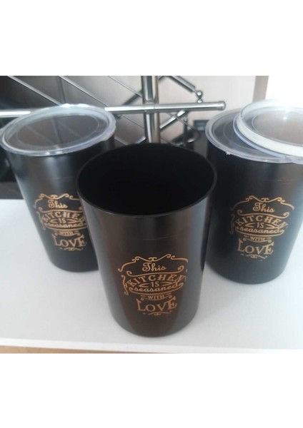 Şık 3'lü Saklama Seti, Siyah, Modern ve Kullanışlı Tasarım modelleri