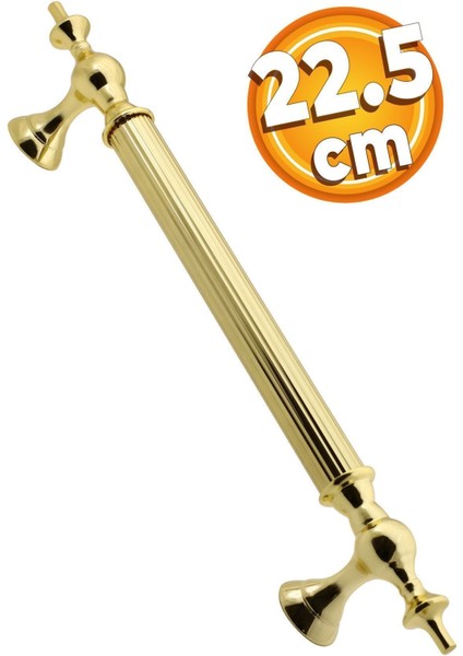 Çekme Kolu, Kulp, Çelik, Dış Kapı, Sürgülü, Altın, 22.5 cm