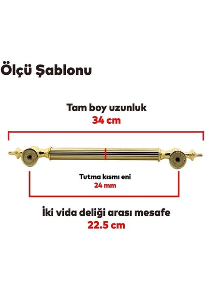 Çekme Kolu, Kulp, Çelik, Dış Kapı, Sürgülü, Altın, 22.5 cm fiyatları