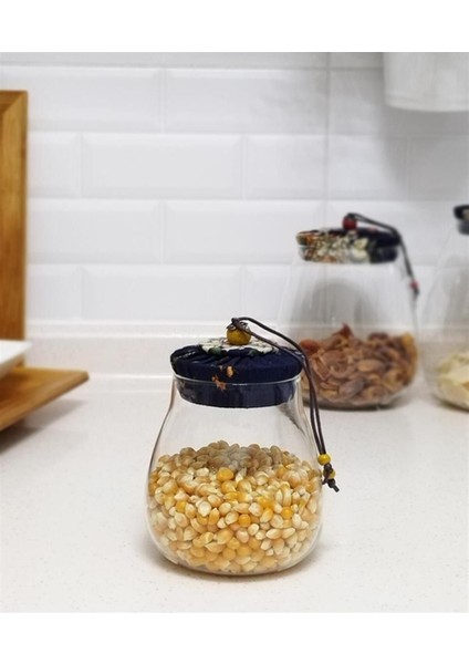 350ML Renkli Kapaklı Cam Kavanoz, Şık ve Kullanışlı Tasarım