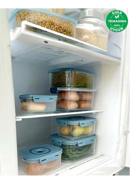 Mavi 2500ML Taze Ürün Saklama Kabı, Dayanıklı ve Şık Depolama Çözümü fiyatları