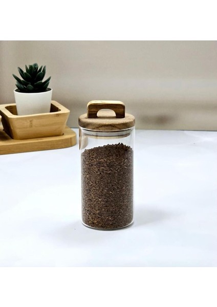 Kahverengi 280ML Cam Kavanoz, 6.5X12 Cm, Şık ve Kullanışlı Saklama Çözümü
