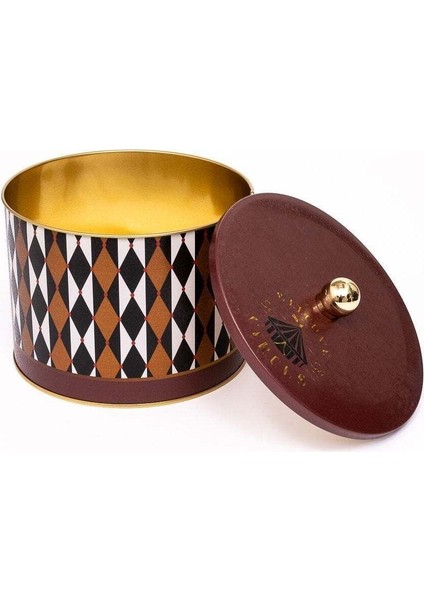Festival Desenli Yuvarlak Metal Saklama Kabı, 17,5X13 Cm, 2,9 Lt, Turuncu modelleri