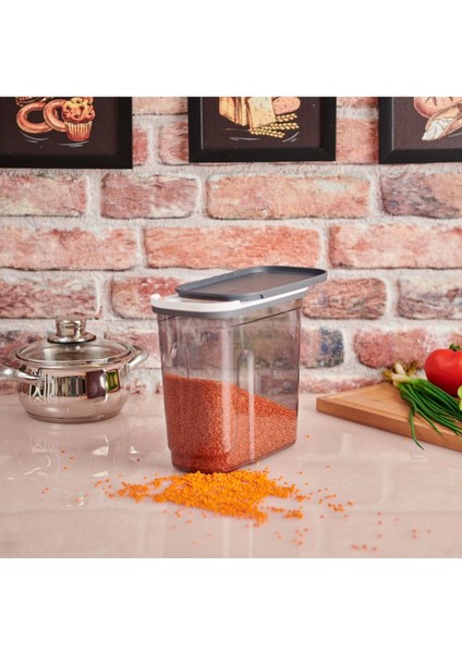 Gri 3 Lt Erzak Kabı No:4, Sağlıklı ve Şık Saklama Çözümü