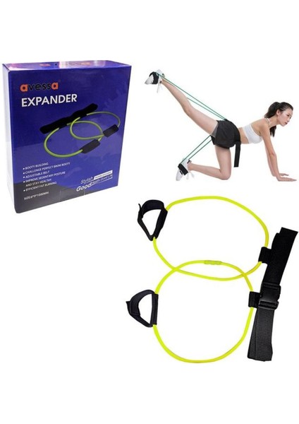 Hafif Direnç Lastiği Seti, Bel Bağlamalı, Sarı Renk, Egzersiz ve Güçlendirme Için Ideal