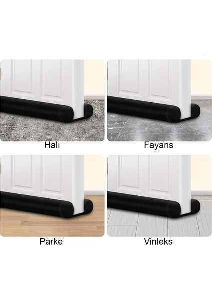 3'lü Kapı Altı Rüzgar ve Isı Yalıtıcı Sünger Seti, Çift Taraflı, Toz ve Ses Engelleyici indirimleri