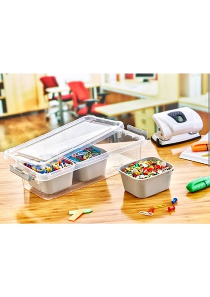 Turuncu 3 Bölmeli Derin Organizer Kutu, 1.8 Litre, Çok Amaçlı ve Şık Tasarım fiyatları