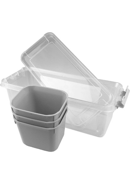 Turuncu 3 Bölmeli Derin Organizer Kutu, 1.8 Litre, Çok Amaçlı ve Şık Tasarım indirimleri