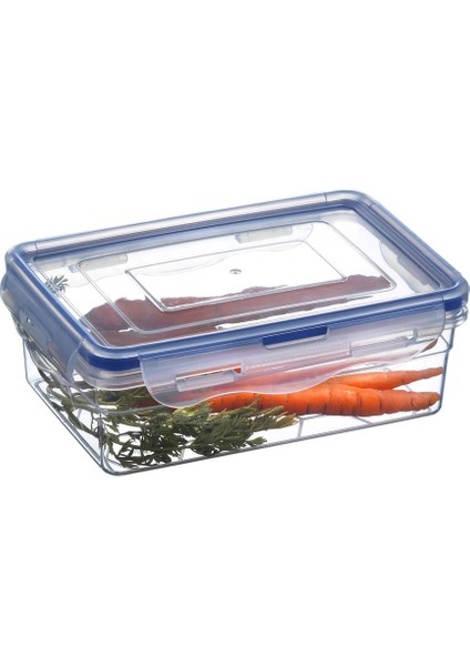 Turuncu Dikdörtgen Saklama Kabı 850 Ml, Sızdırmaz ve Pratik Kullanım