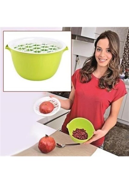 Pratik Nar Ayıklama Aparatı, Kolay ve Hızlı Nar Tanesi Ayırıcı Yeşil