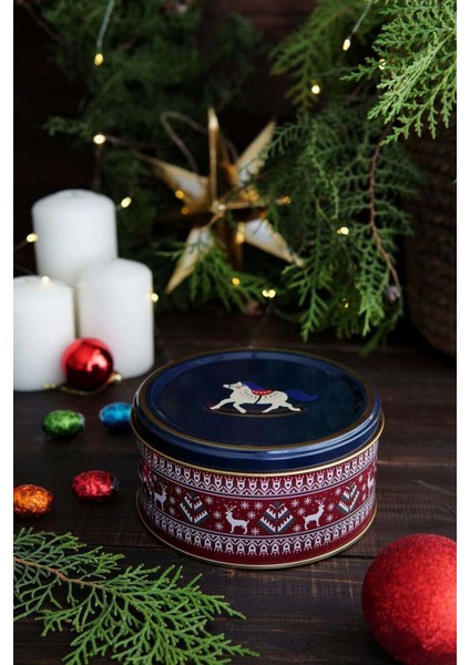 Kurşun Asker Desenli 2'li Metal Saklama Kabı Seti, 1,9 Lt + 1,1 Lt, Kırmızı