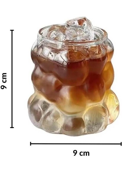 Renkli 2'li Borosilikat Cam Bardaklar, Kahve, Limonata, Meşrubat, Bubble, Üzüm fiyatları