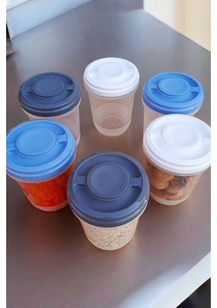 6'lı Renkli Erzak Saklama Kutuları, Difriz ve Mikrodalga Uyumlu, 1 Litre indirimleri