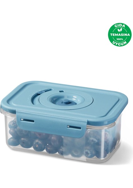 Turkuaz Saklama Kabı 600 Ml, Pratik ve Şık, 16X11X7 cm fiyatları