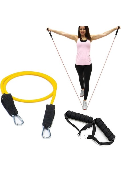Sarı Latex-10 Direnç Lastiği ve El Aparat Seti, Dayanıklı ve Çok Yönlü Egzersiz Ekipmanı fiyatları