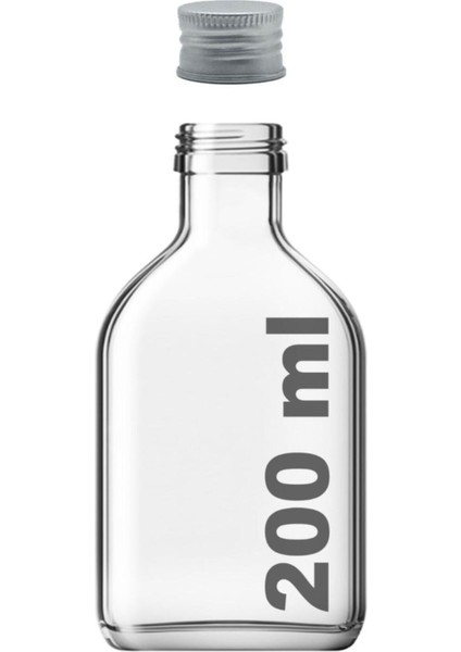 Şeffaf Cam Şişe 200 Ml, Sızdırmaz Gümüş Kapaklı, Soğuk Demleme Için Ideal fiyatları